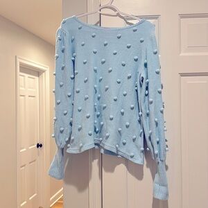 Lilly Pulitzer blue sweater, ball details. Size XL